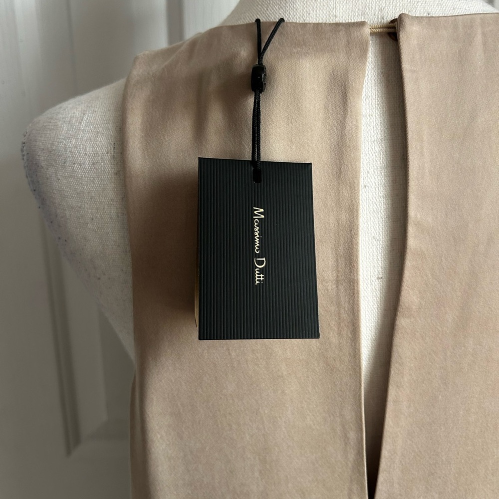 NWT MASSIMO DUTTI Maxi Sleeveless Dress, Tan, Size 10 - Picture 5 of 7